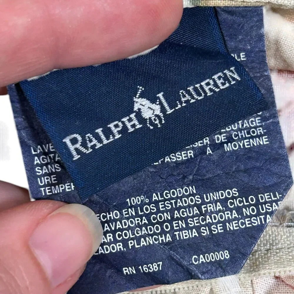 Ralph Lauren Pillow Sham Elsa Grasslands Cover Ruffled Floral Standard Square